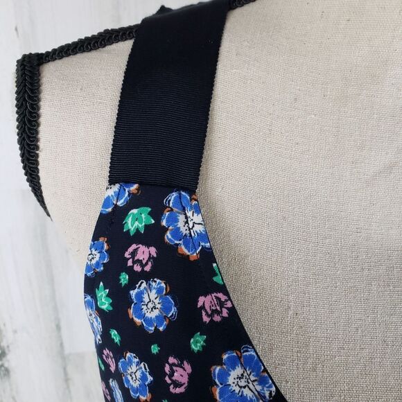 Banana Republic Navy Floral Tank Top Sz M - Picture 2 of 6